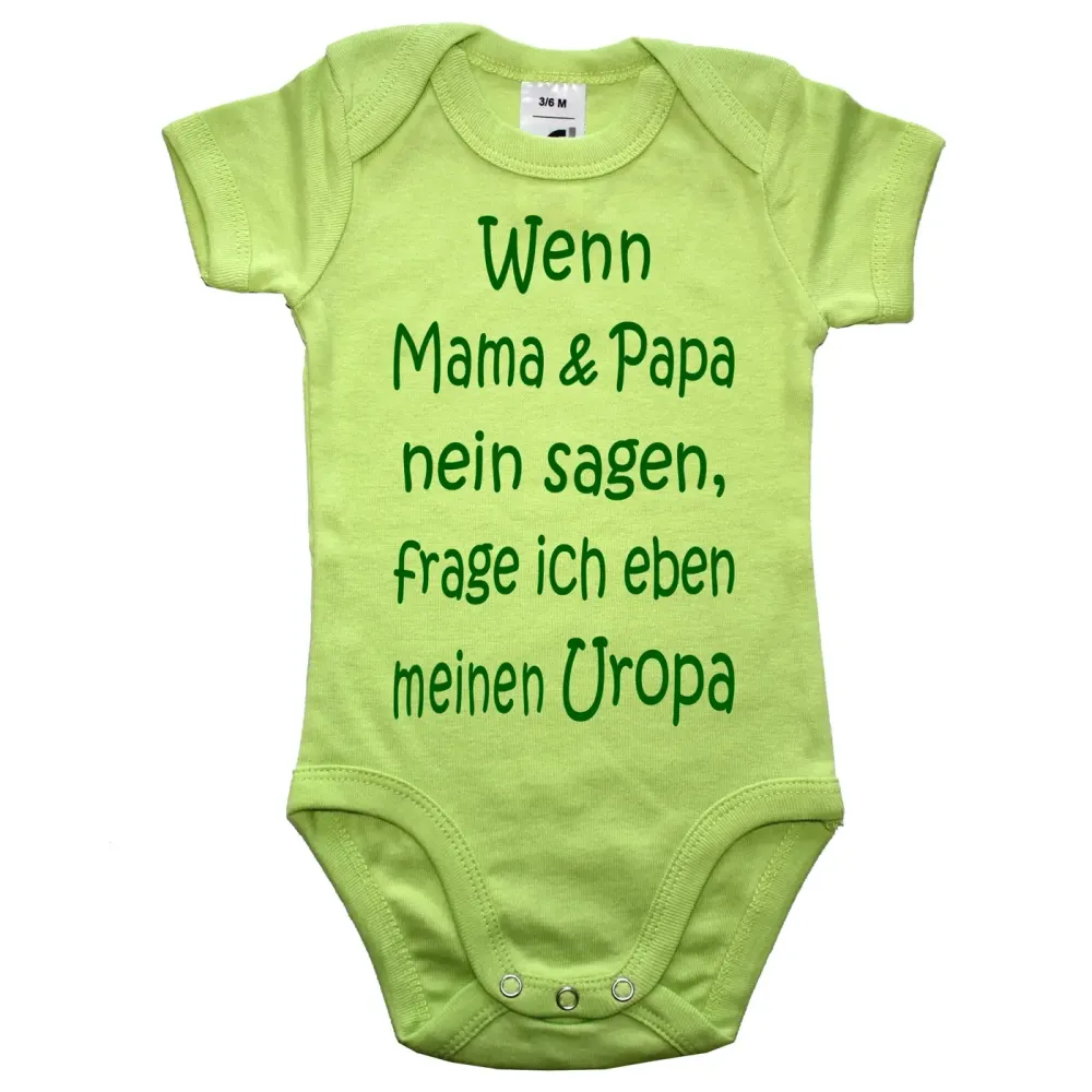 Witziger Babybody mit Spruch