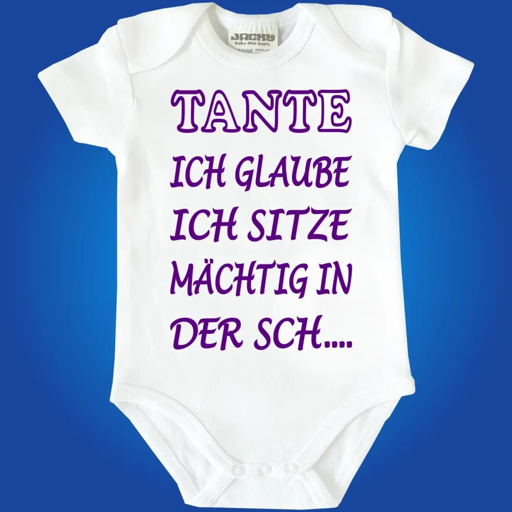 Preview: Baby-Body mit Druck sitze in der scheisse