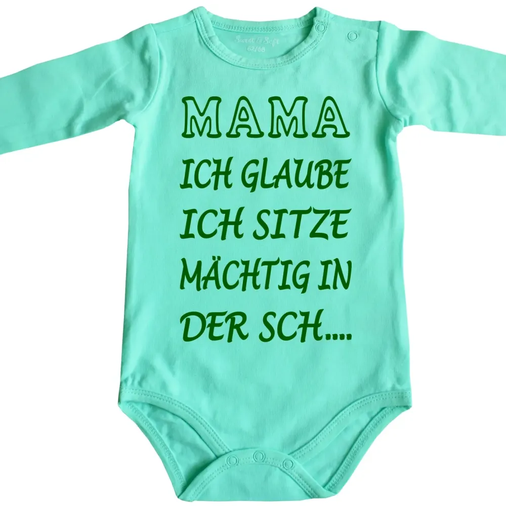 Preview: Baby-Body mit Aufdruck in der Scheisse