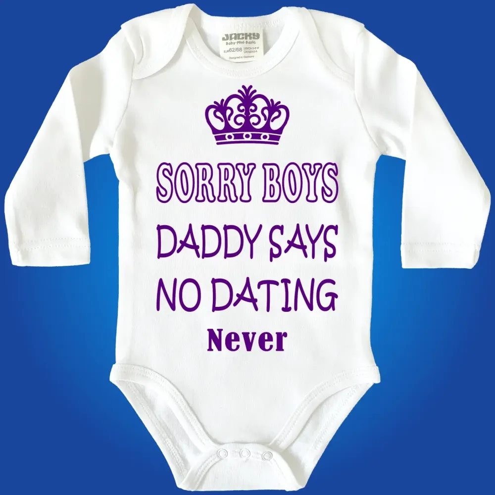 Preview: Babybody mit Spruch Sorry Boys NO Dating