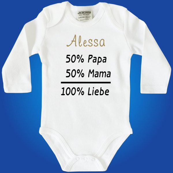 Baby-Body mit Formel