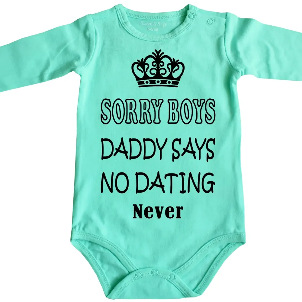 Lustiger Baby-Body mit Spruch NO Dating