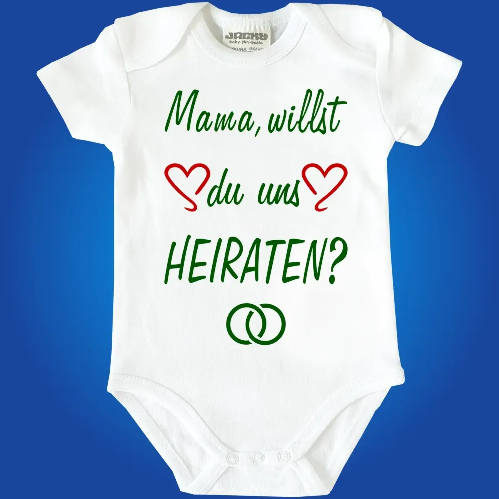 Baby-Body mit Spruch heiraten