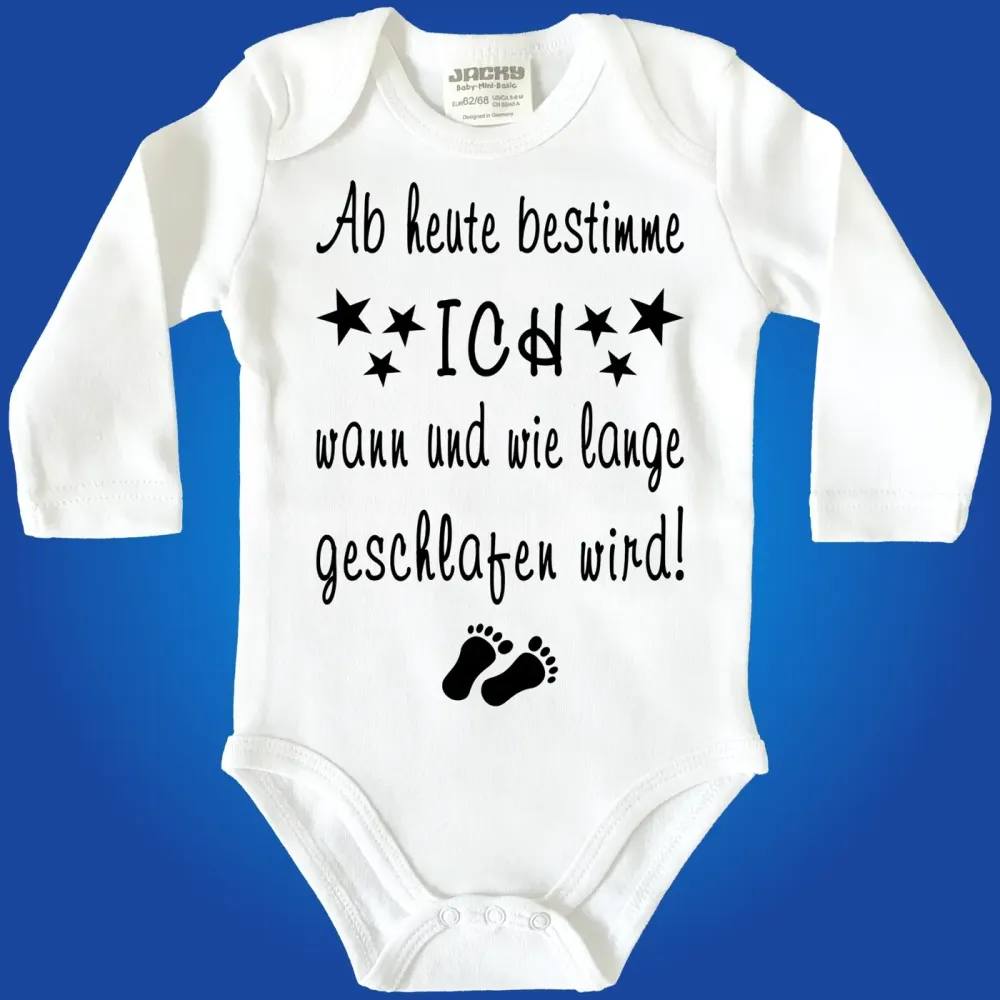 Baby-Body mit Ab heute bestimme ich