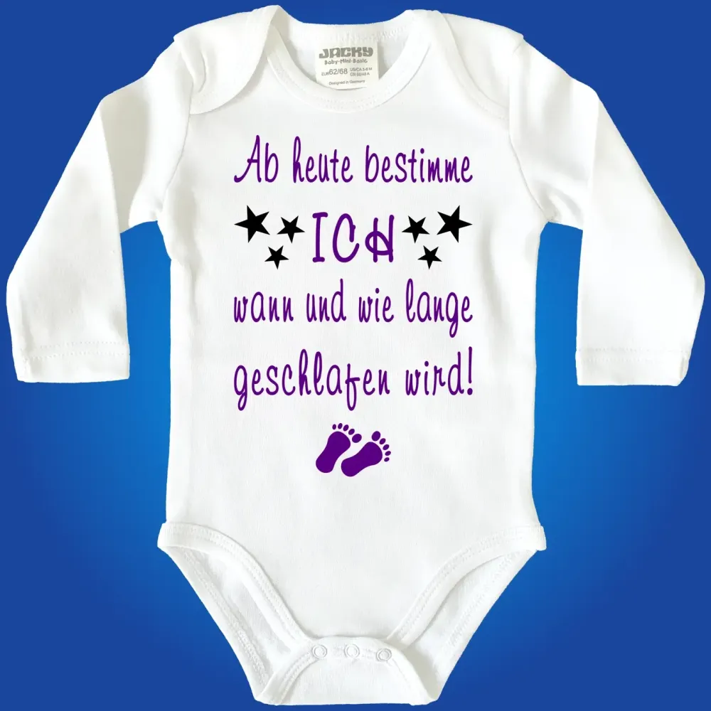 Witziger Baby-Body mit Spruch
