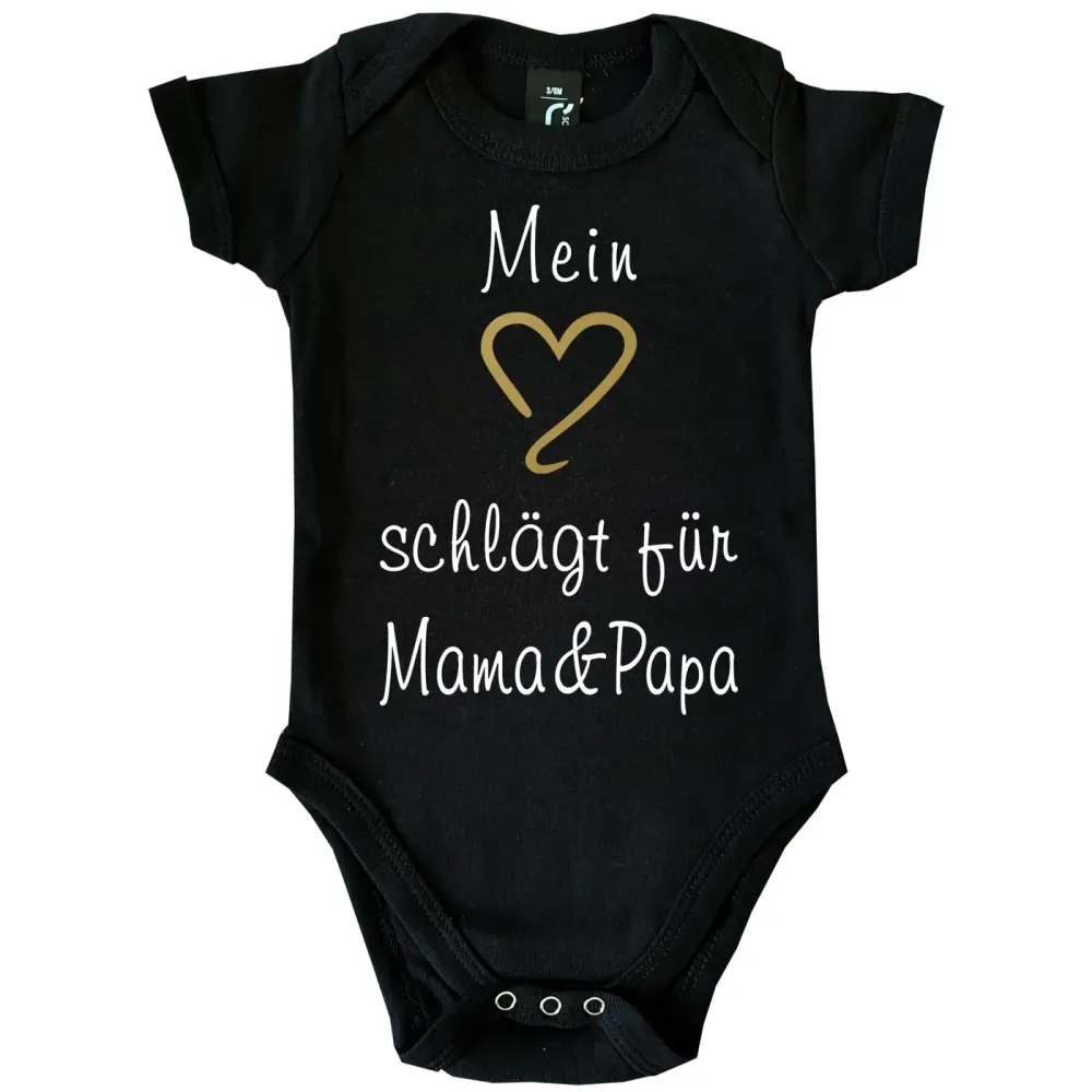 Baby-Body mit Mama und Papa