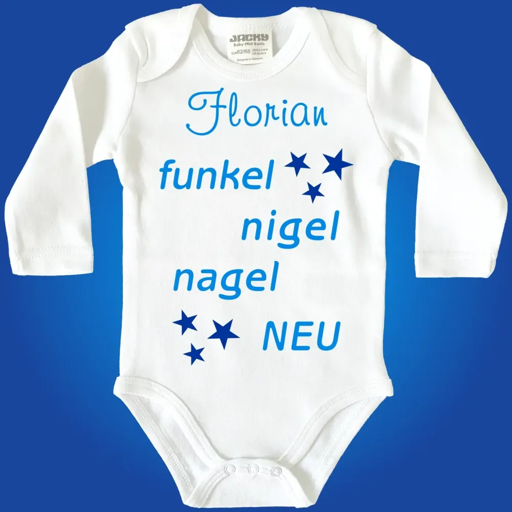 Babybody mit Spruch zur Geburt