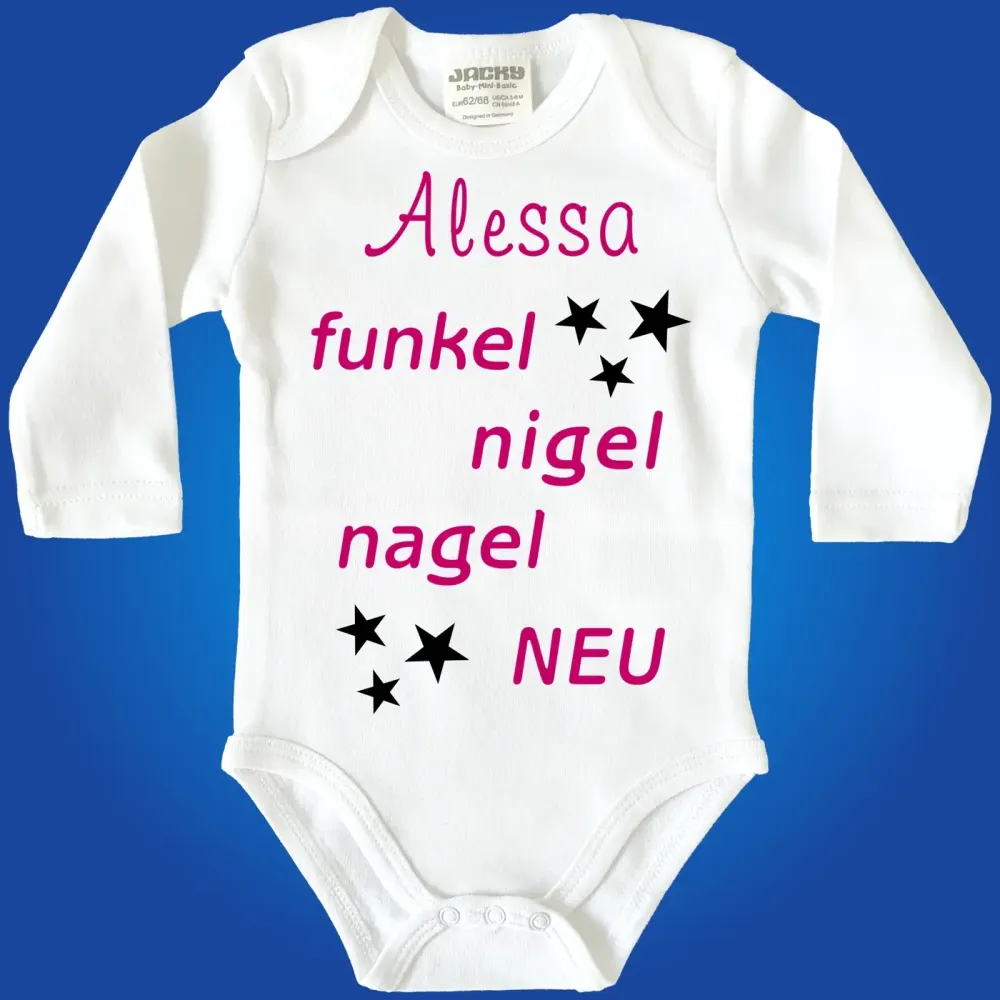 Lustiger Baby-Body zur Geburt