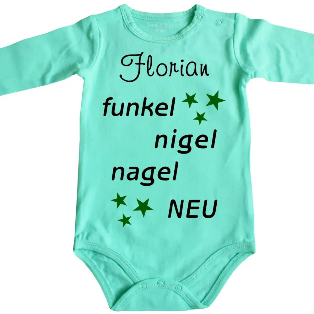 Baby-Body mit Spruch Nagelneu
