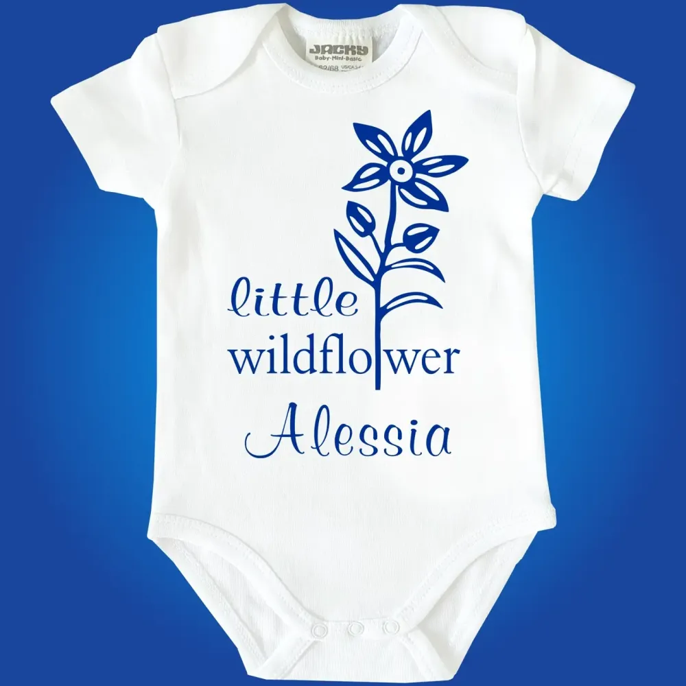 Eleganter Baby‑Body mit Wildflower‑Motiv
