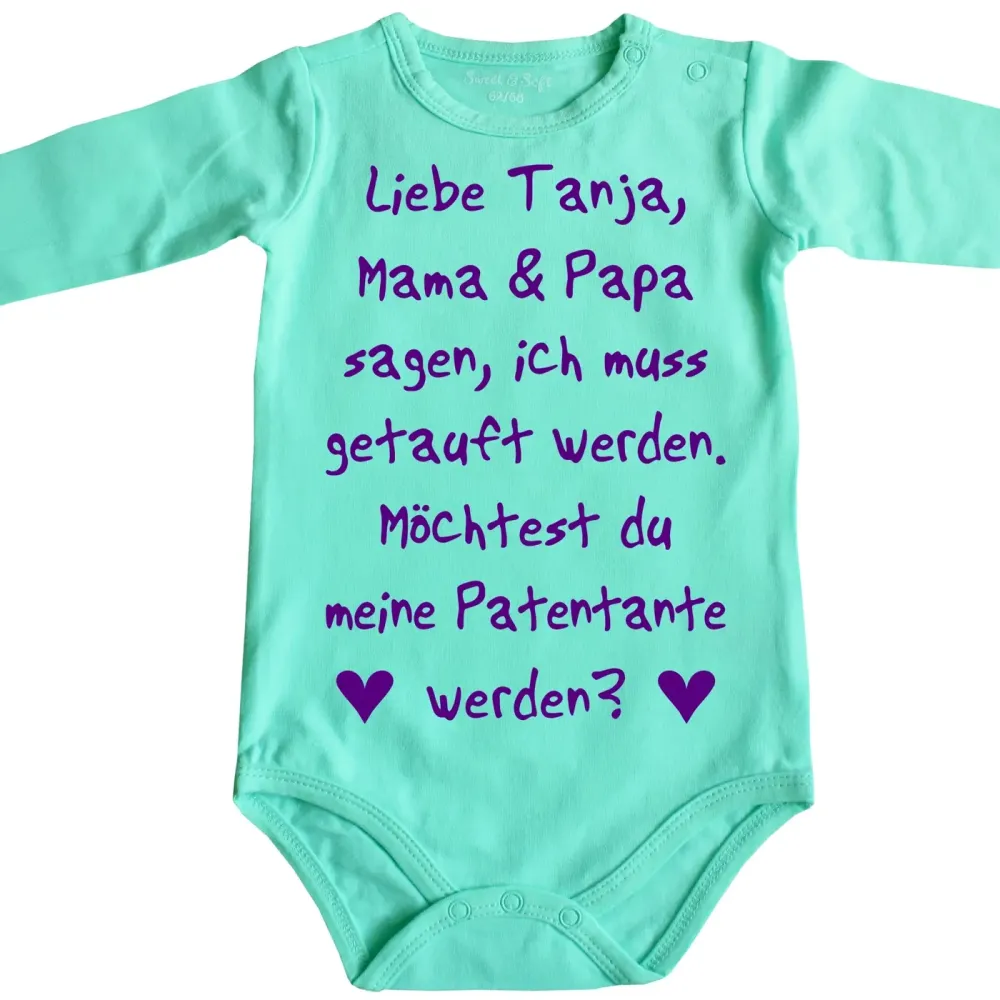 Preview: Baby-Body zur Taufe Patentante