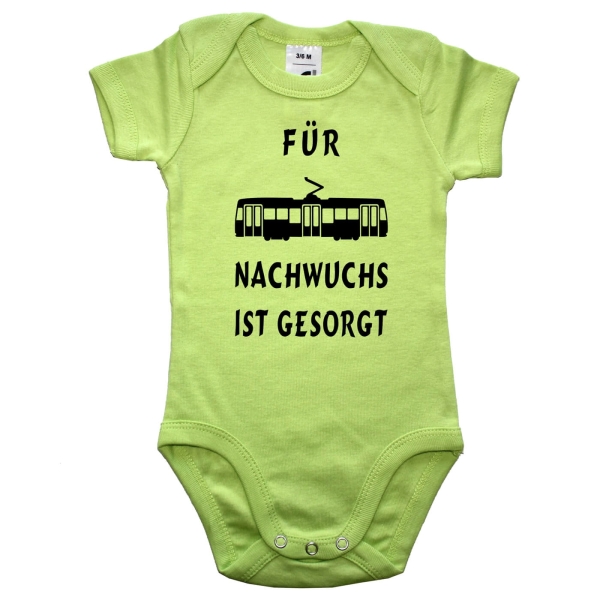 Babybody mit Strassenbahn