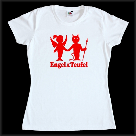Fun Damen T-Shirt - Engel & Teufel
