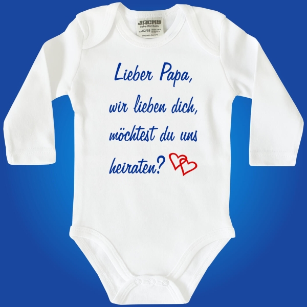 Baby-Body Verlobungsantrag