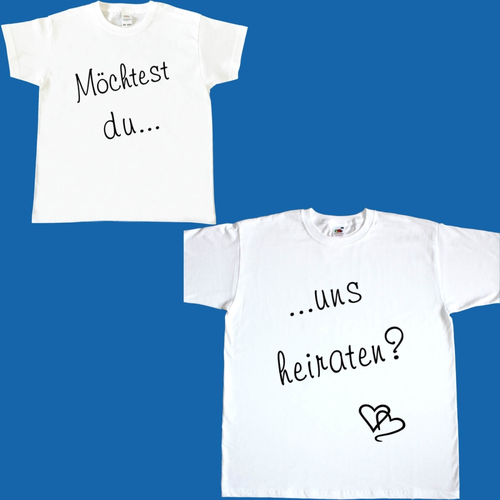 T-Shirts Set Hochzeit