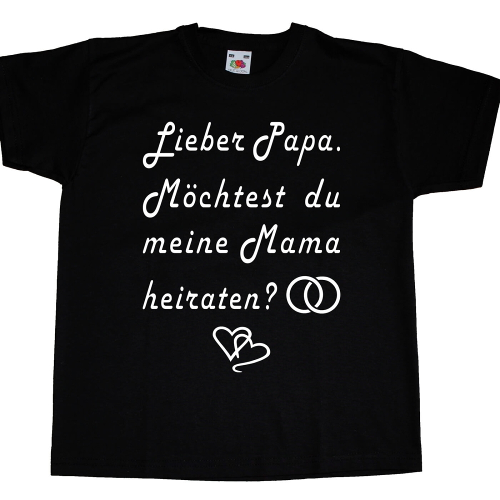 Kinder TShirt Heiratsantrag