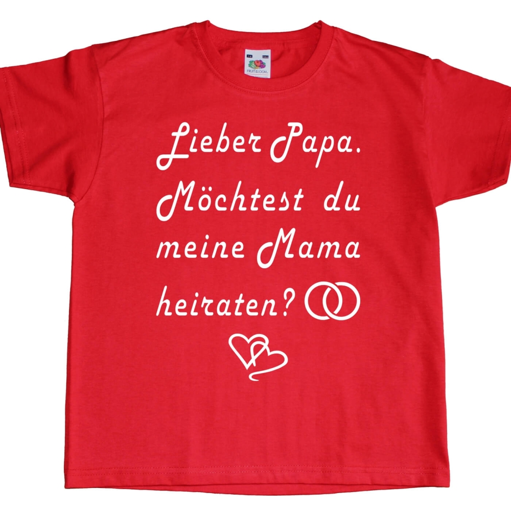 Kinder TShirt Papa heiraten