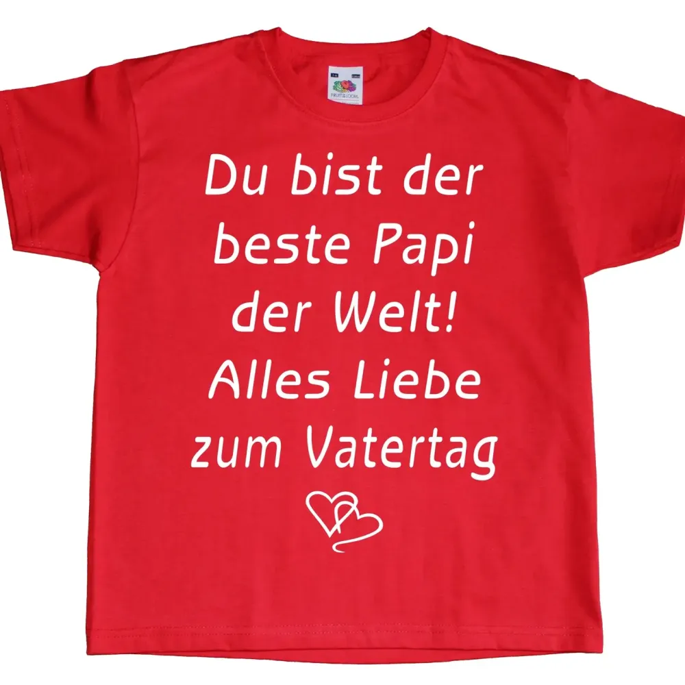 Kinder T-Shirt mit Aufdruck Vatertag