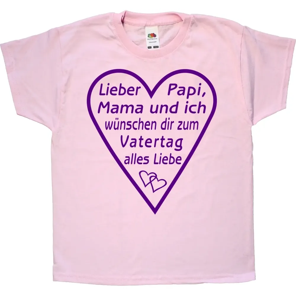 Kinder T-Shirt mit Muttertag - Vatertag