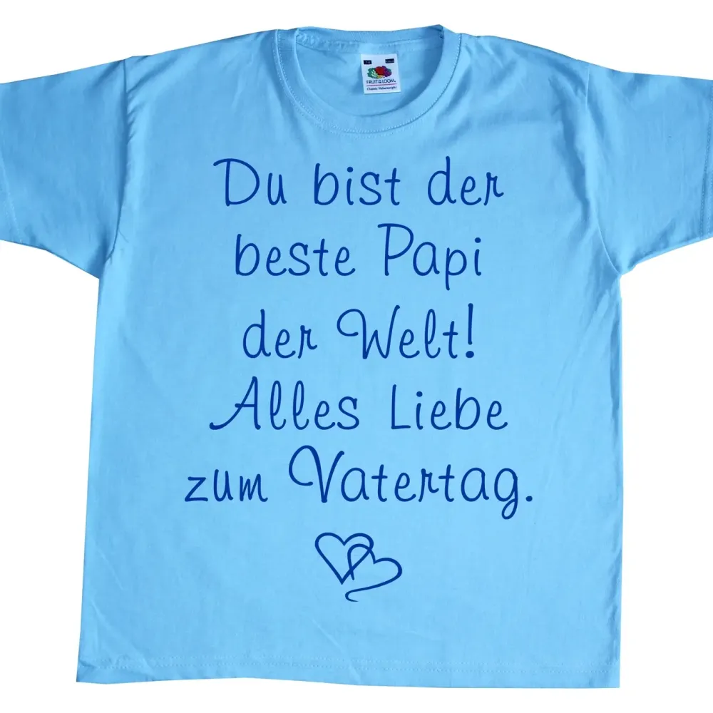Preview: Kinder T-Shirt mit Druck Vatertag