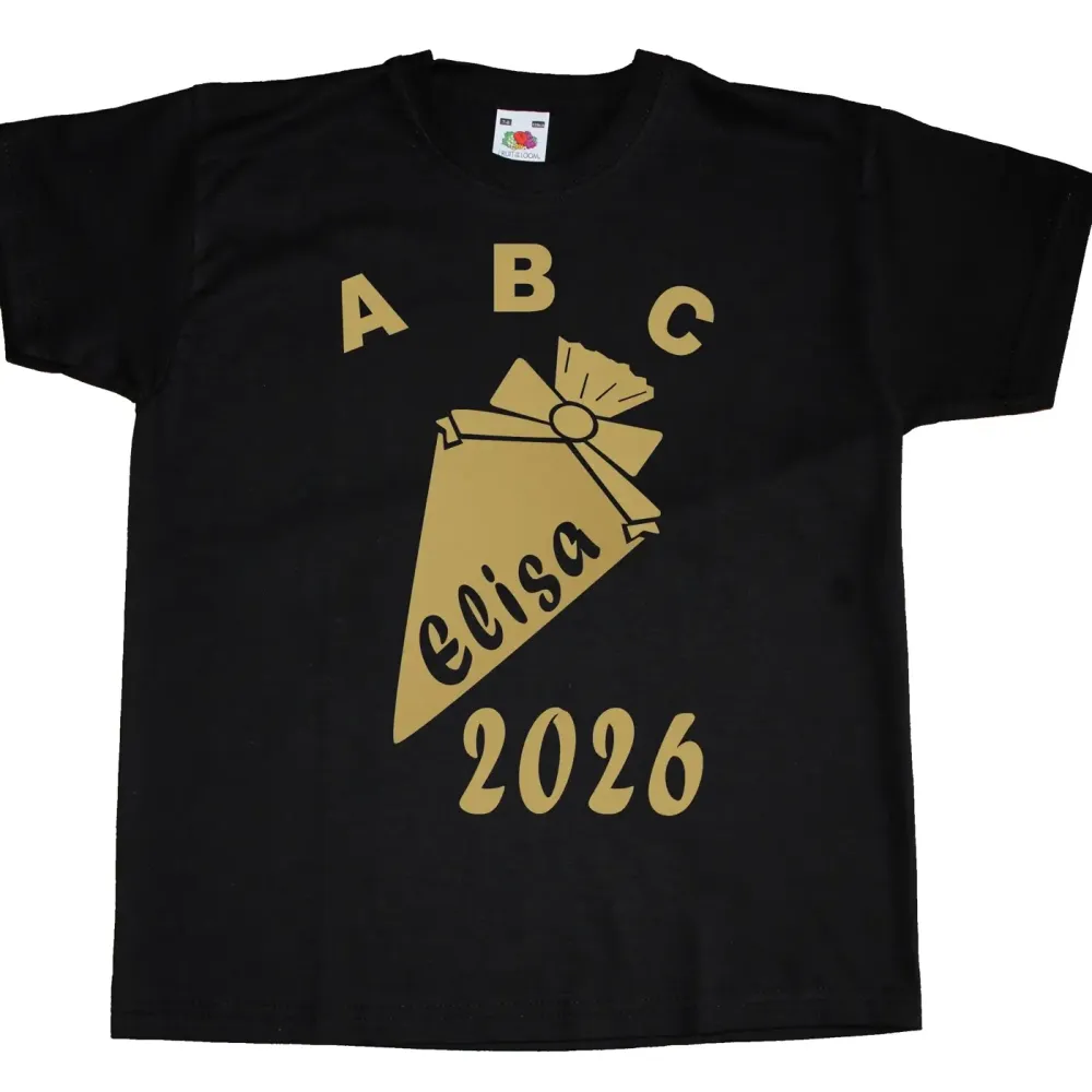 Kinder TShirt mit Aufdruck Einschulung