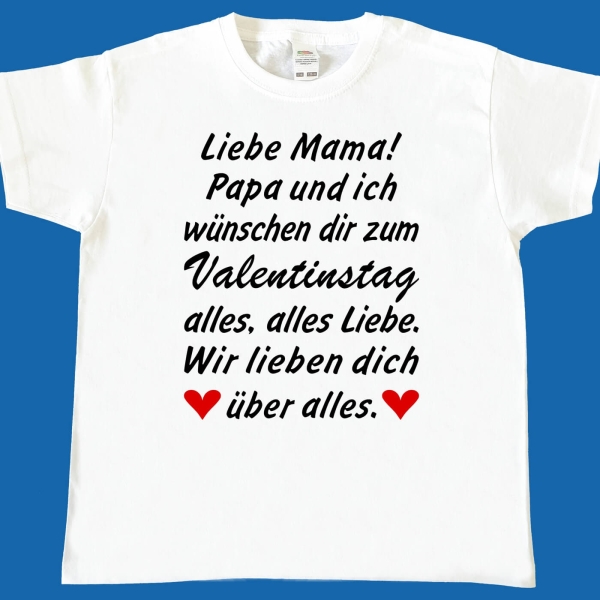 Kinder T-Shirt Valentinstag