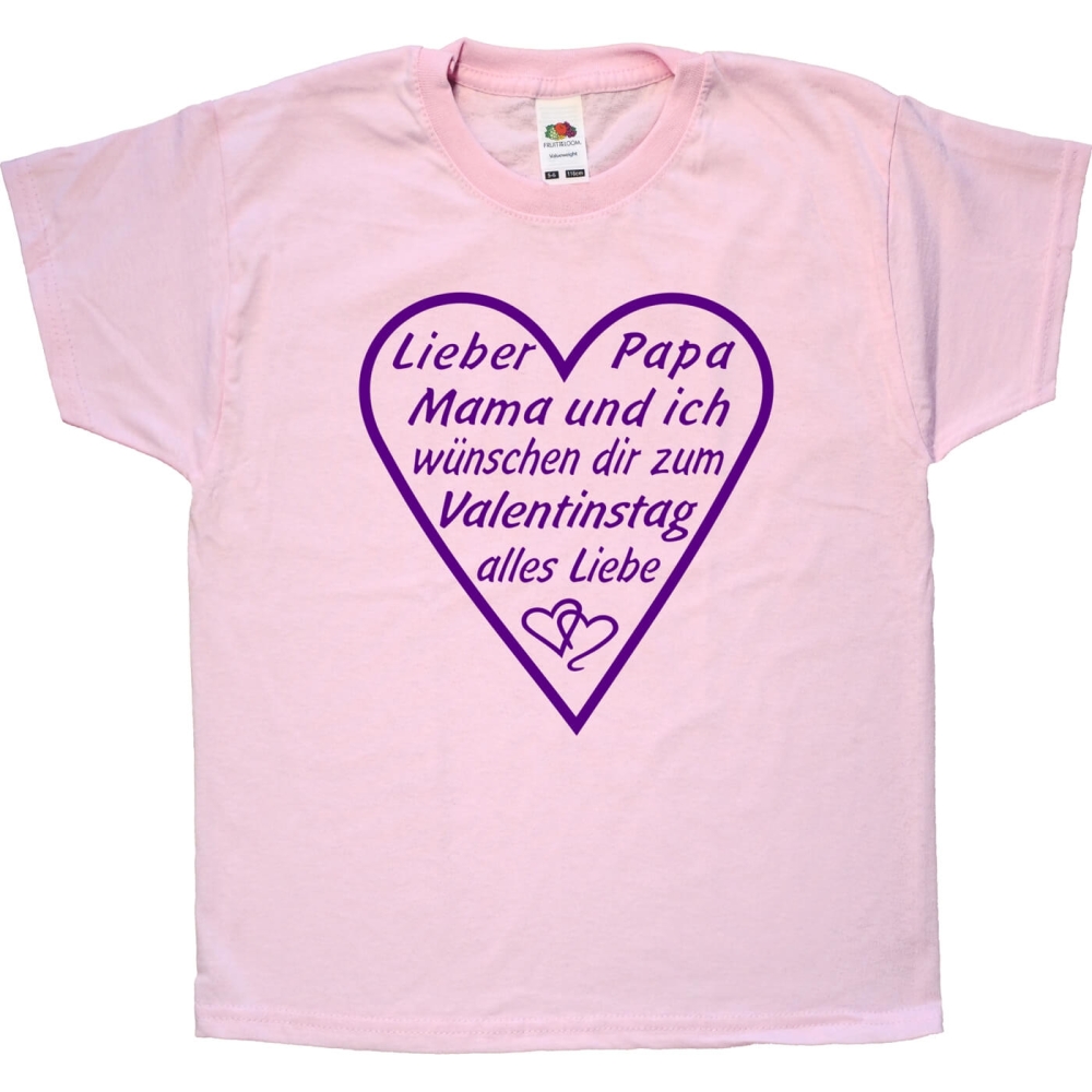 Kinder T-Shirt Valentinstag