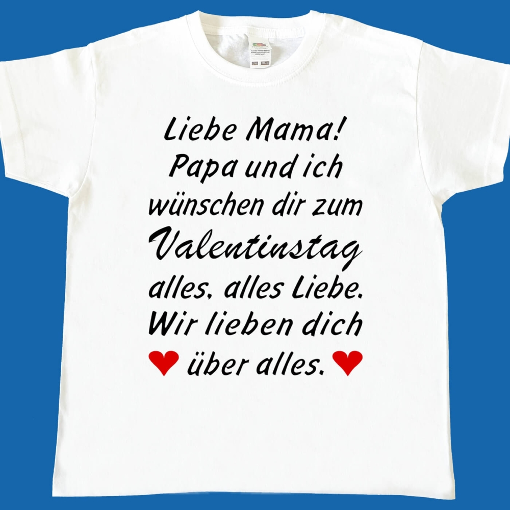 Kinder T-Shirt Valentinstag