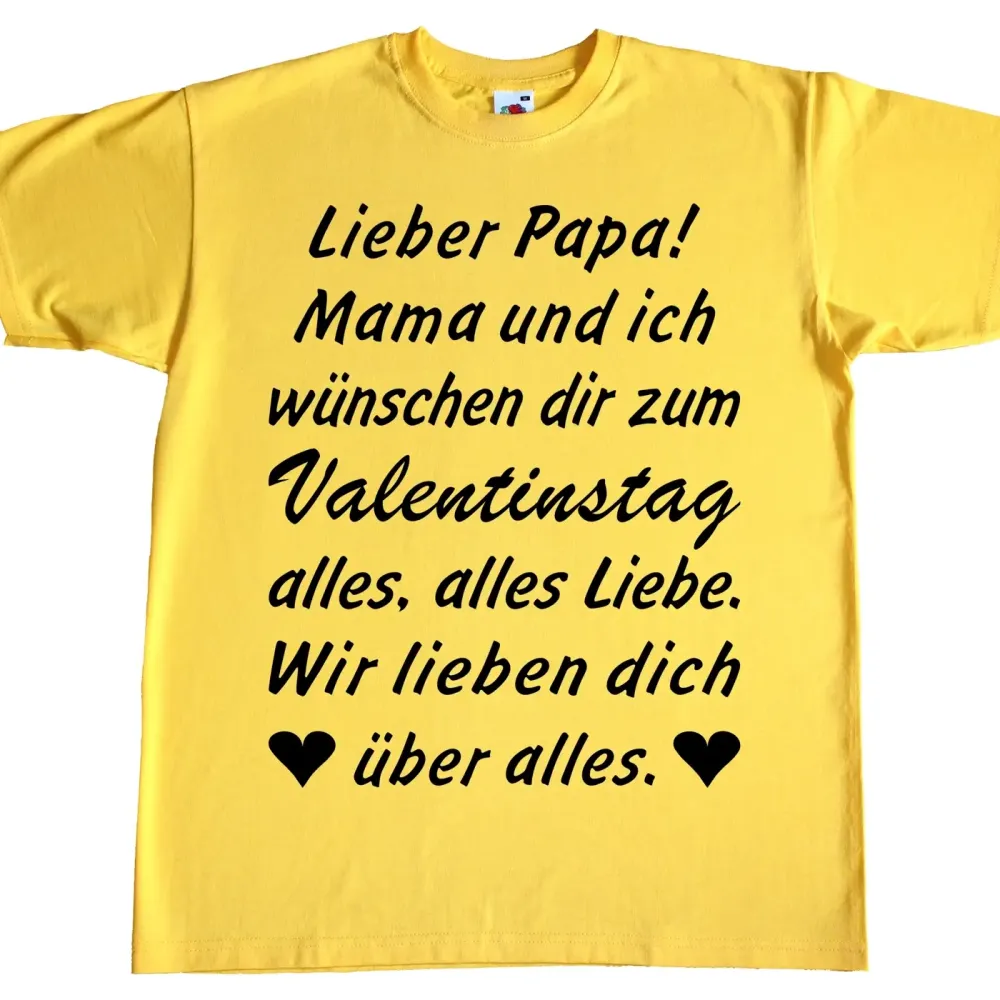 Kinder T-Shirt mit Druck Valentinstag