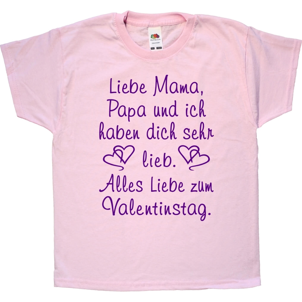 Kinder TShirt Valentinstag