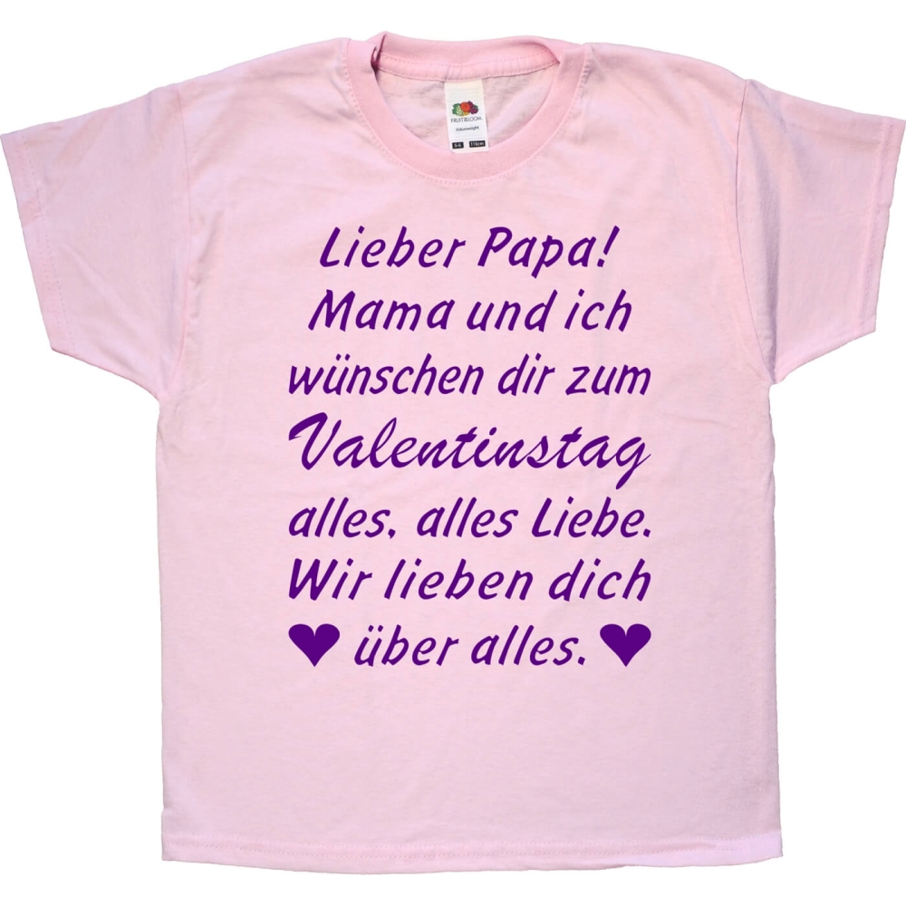 Kinder T-Shirt Valentinstag
