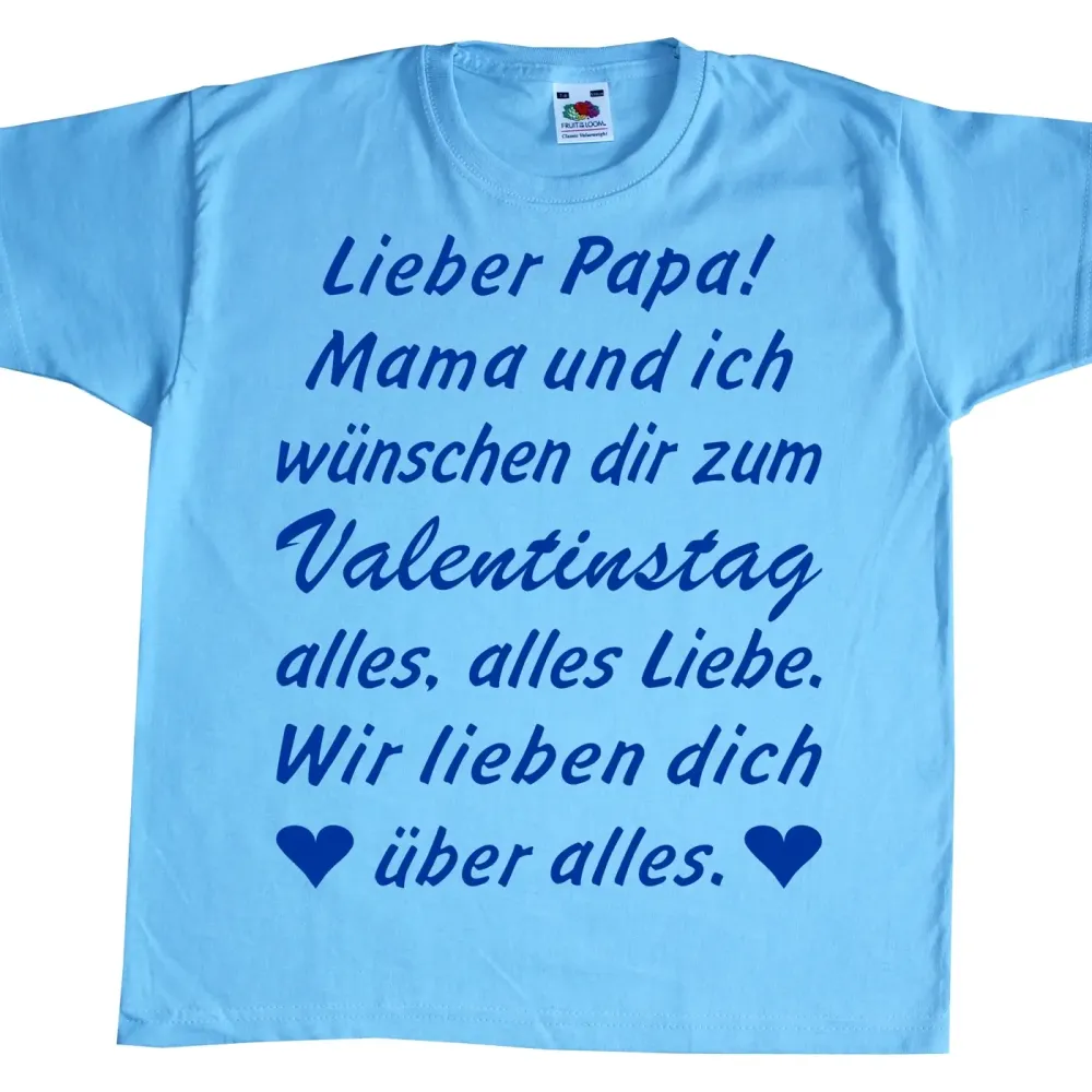 Preview: Kinder T-Shirt zum Valentinstag