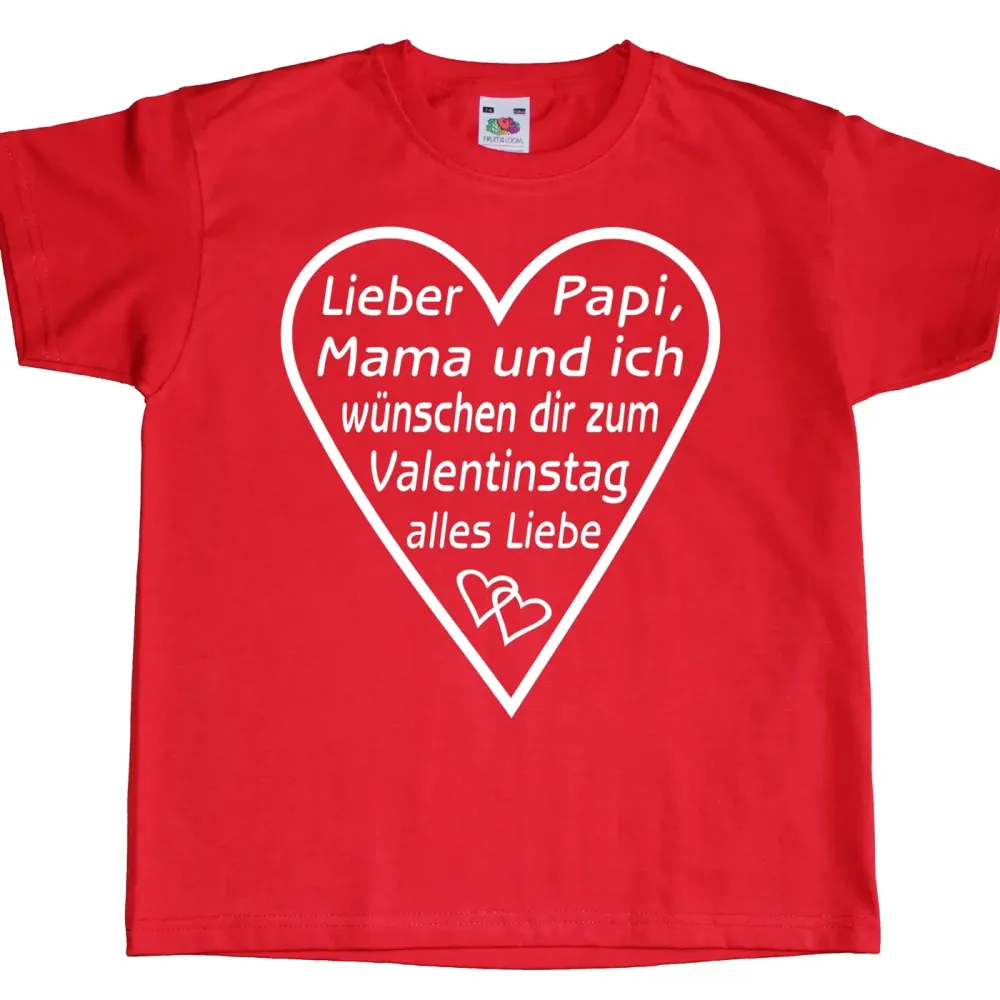 Kinder T-Shirt zum Valentinstag