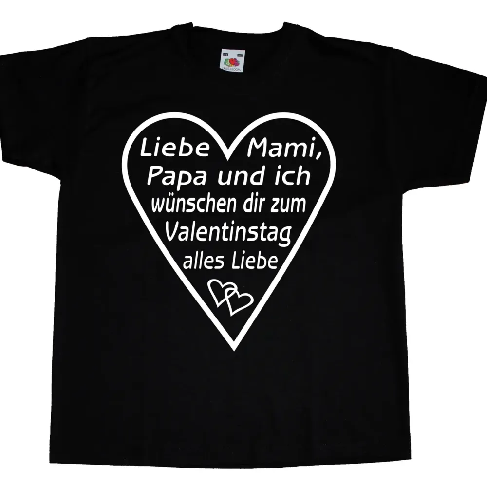Kinder T-Shirt mit Aufdruck Valentinstag
