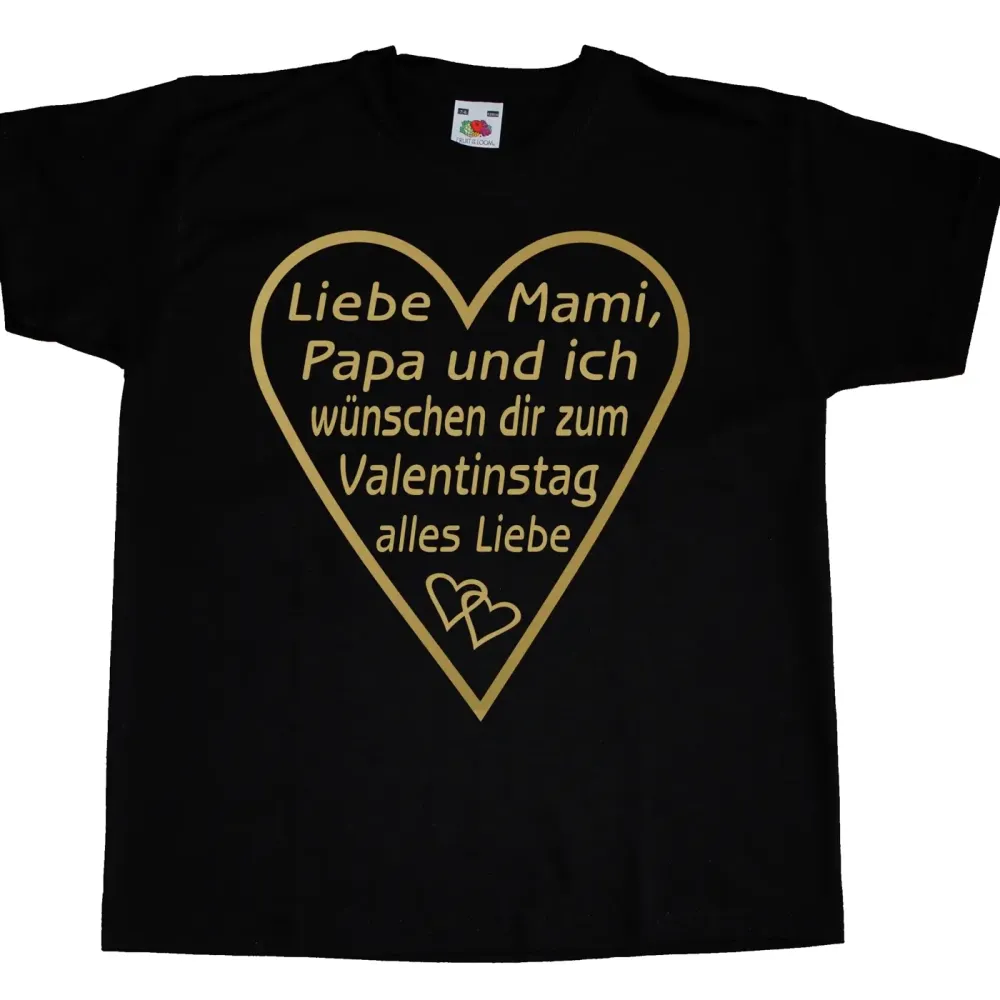Kinder T-Shirt mit Aufdruck Valentinstag