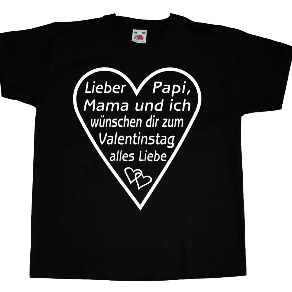 Kinder T-Shirt mit Aufdruck Valentinstag