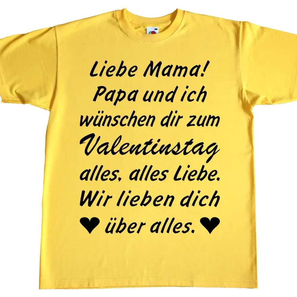 Kinder T-Shirt mit Druck Valentinstag