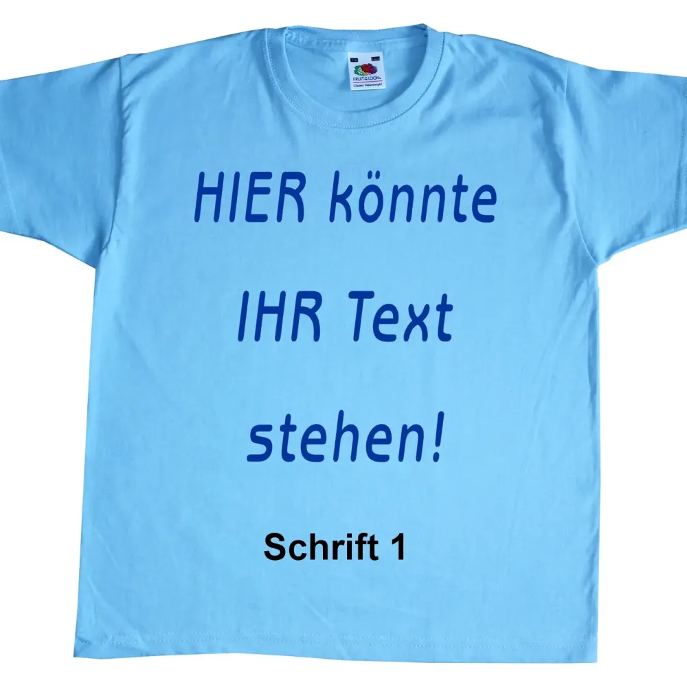 Preview: Kinder T-Shirt mit frei wählbarem Text