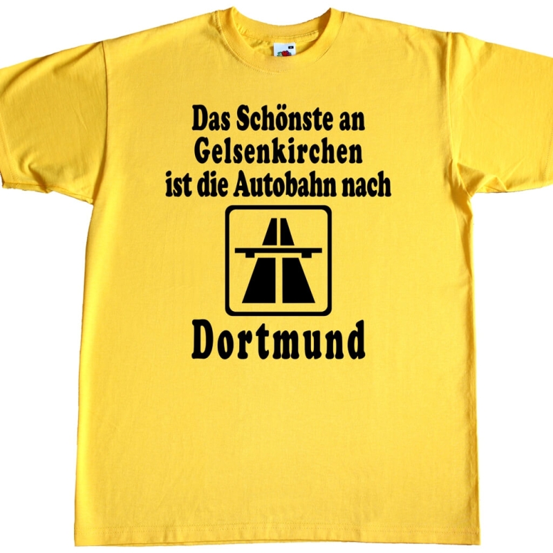 Fun Herren T-Shirt - Von Dortmund nach Gelsenkirchen