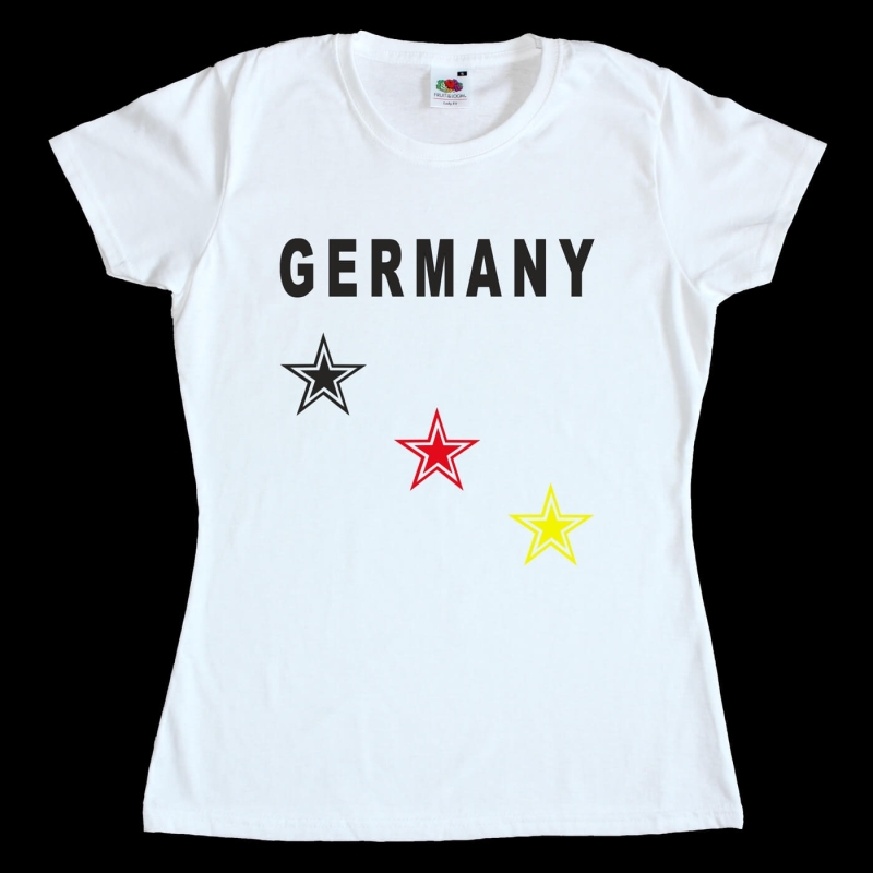 Fun Damen T-Shirt - Germany - Sterne