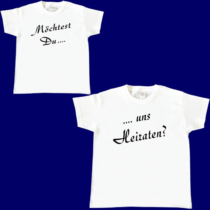 T-Shirt Set Hochzeitantrag