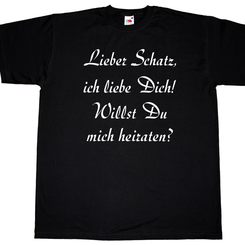 Basic T-Shirt - Hochzeitsantrag Heiraten Antrag