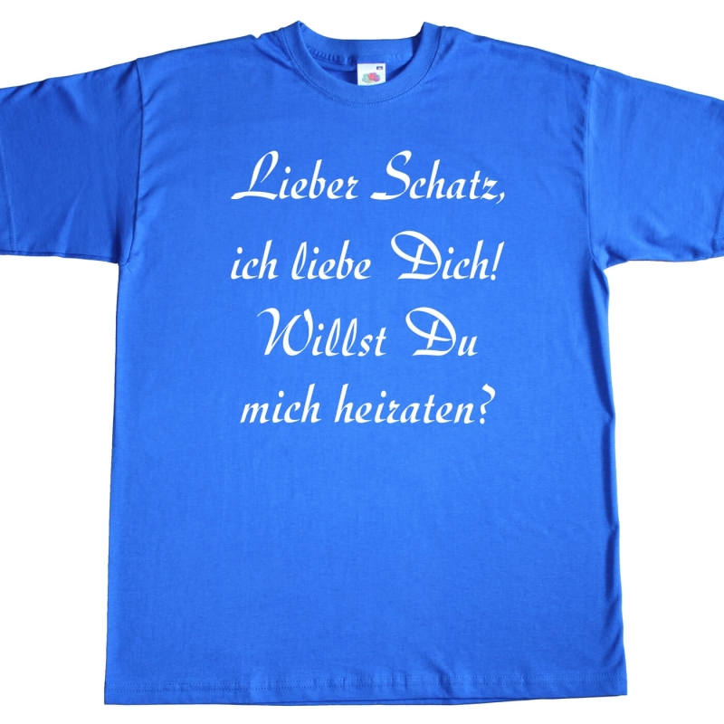 Basic T-Shirt - Hochzeitsantrag Heiraten Antrag