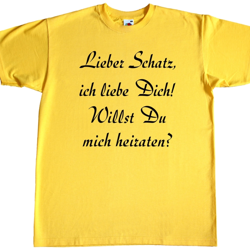 Basic T-Shirt - Hochzeitsantrag Heiraten Antrag