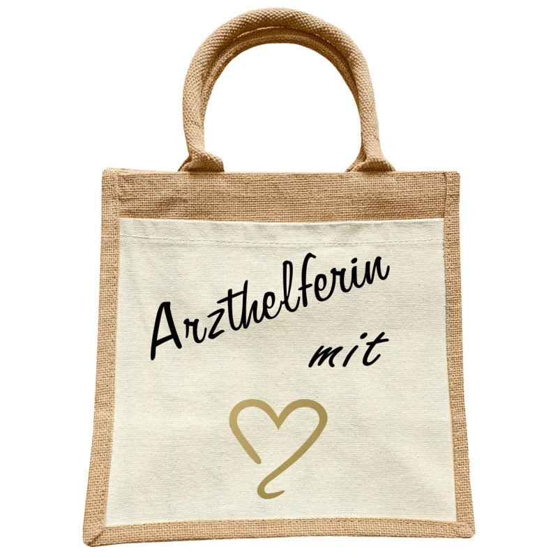 Jute Erwachsenen Tasche - Liebesbeweis mit Herz