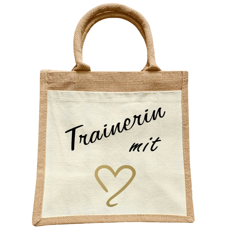 Jute Erwachsenen Tasche - Liebesbeweis mit Herz