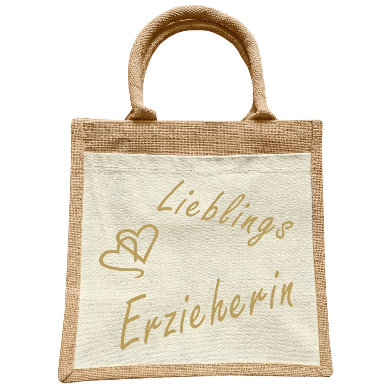 Jute Erwachsenen Tasche - Lieblings Trainerin Lehrerin uvm.