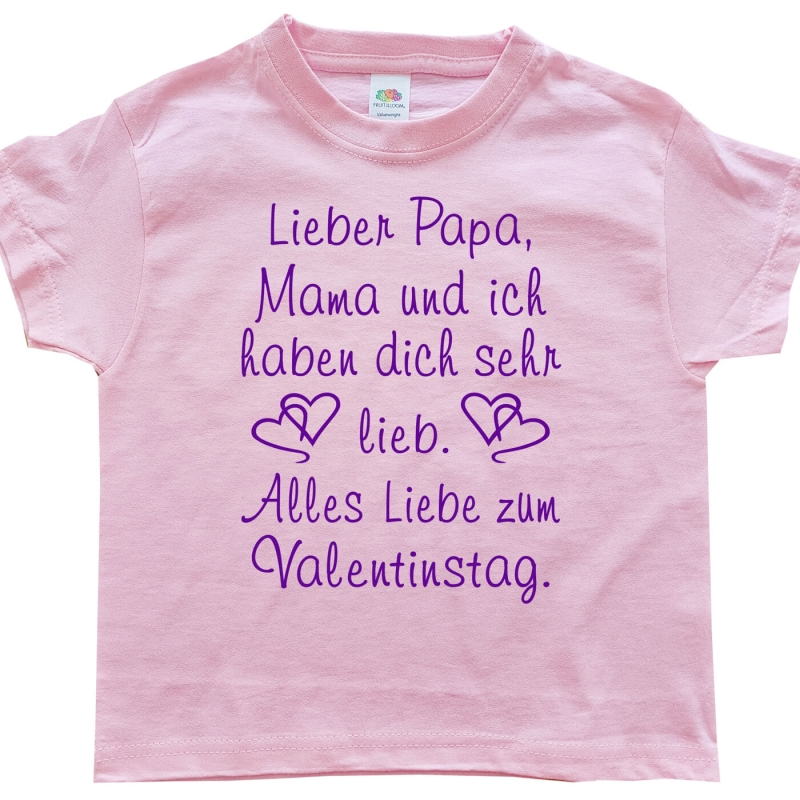 Kinder T-Shirt zum Valentinstag