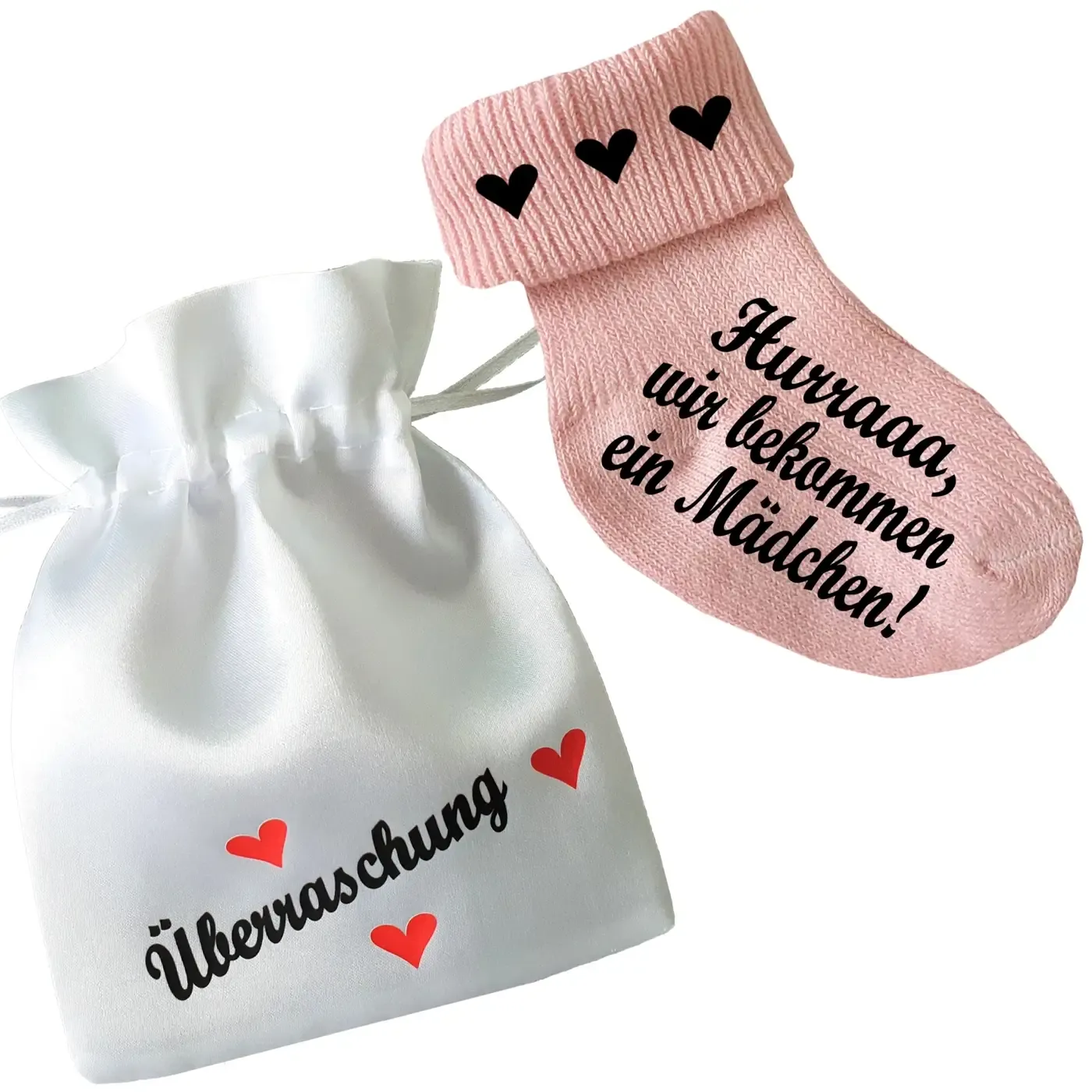Babysocken Wir bekommen ein Kind