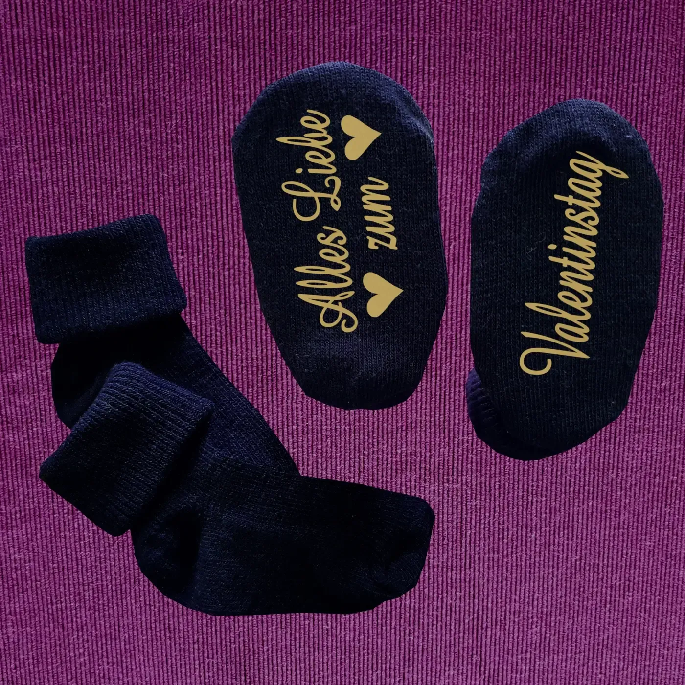 Babysocken zum Valentinstag